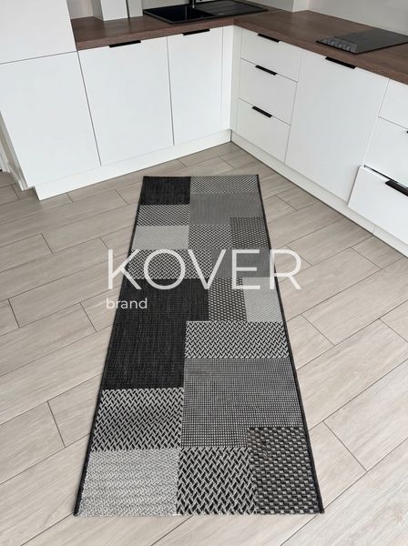 Безворсовий килим Soft Geometry 80х150, різнокольоровий А621 фото