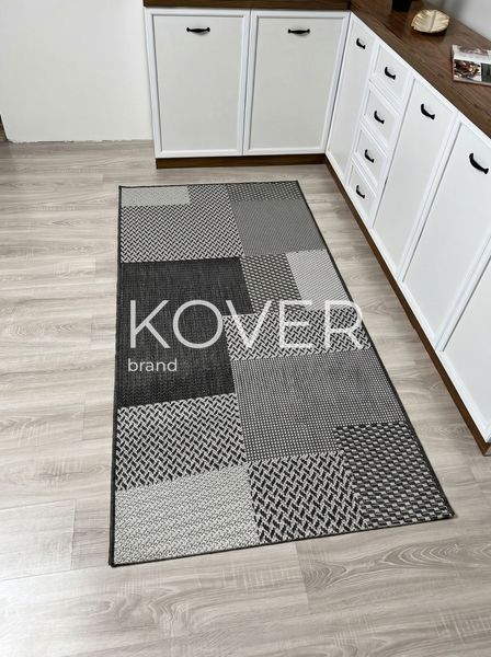 Безворсовий килим Soft Geometry 80х150, різнокольоровий А621 фото
