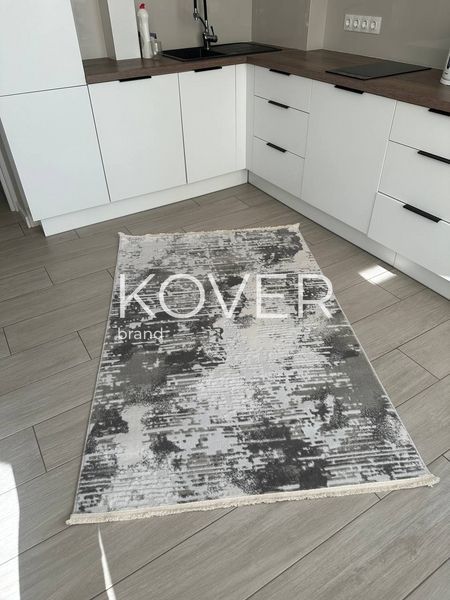 Низьковорсовий килим Roni з переливом, сірий, 60х110 А403 фото