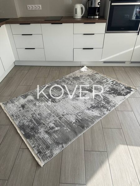 Низьковорсовий килим Roni з переливом, сірий, 60х110 А403 фото