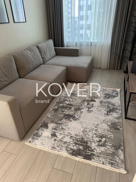 Низьковорсовий килим Roni з переливом, сірий, 60х110 А403 фото