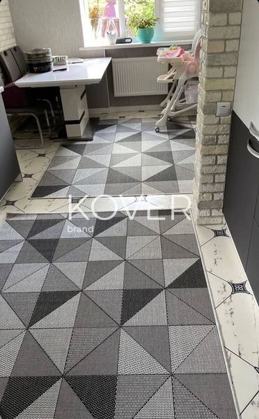 Безворсовий килим Kilimera 80х150, сірий А242 фото