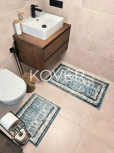 Набір килимів для ванної кімнати та туалету &laquo;Clean&raquo; 60х100 та 60х50 A10111 фото