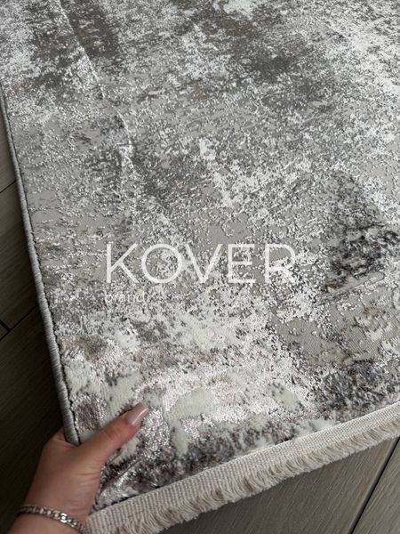 Низьковорсовий килим Silver Fog, 80х150, світло-сірий А607 фото