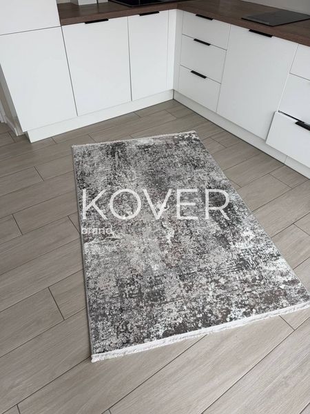 Низьковорсовий килим Silver Fog, 80х150, світло-сірий А607 фото