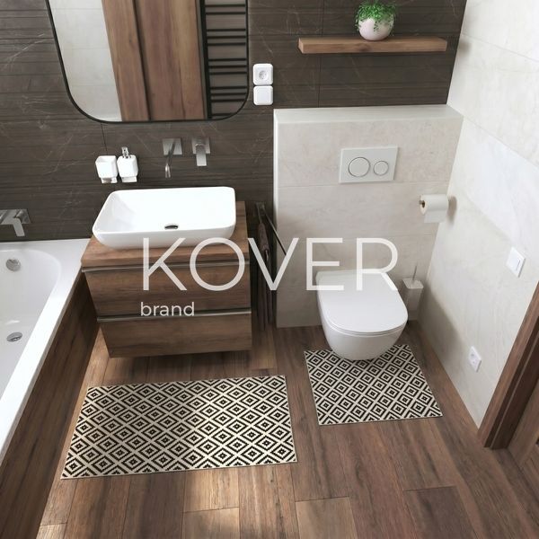 Набір килимів для ванної кімнати та туалету &laquo;Comfort&raquo; 60х100 та 60х50 A10096 фото
