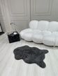 Килим зі штучного хутра Ebony, темно-сірий, 70х110