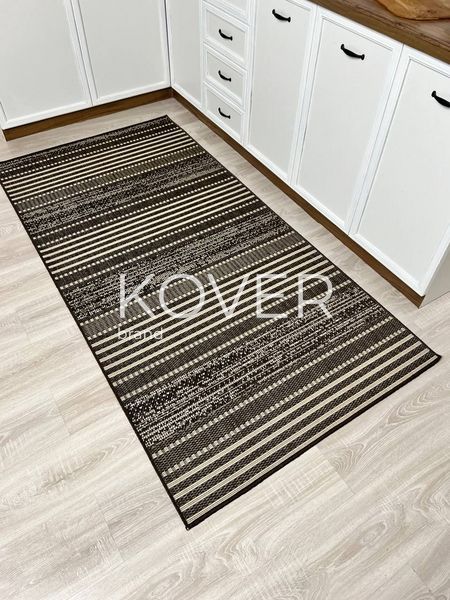 Безворсовий килим Texturix 80х150, коричневий А246 фото