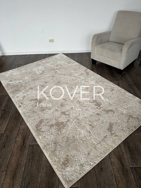 Низьковорсовий килим Flumex, бежевий з переливом, 80x150 А151 фото