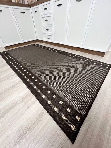 Безворсовий килим Flixen 80х150, чорний А250 фото