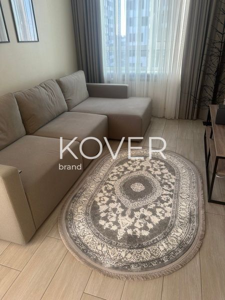 Низьковорсовий килим Volya, сірий, 60х110 А414 фото