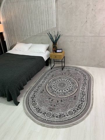 Низьковорсовий килим Zalara, коричневий з чорно-білим, 60x110 А264 фото