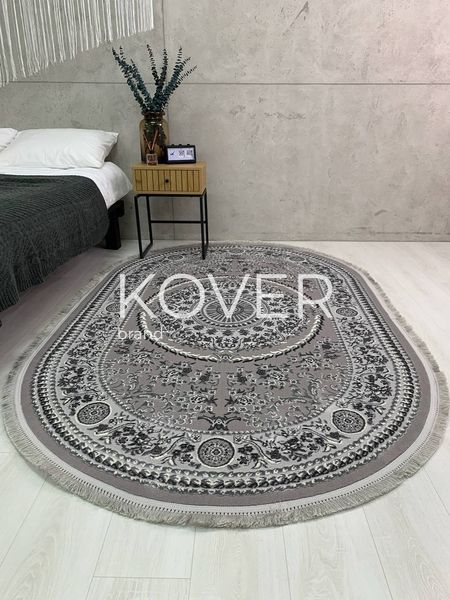 Низьковорсовий килим Zalara, коричневий з чорно-білим, 60x110 А264 фото