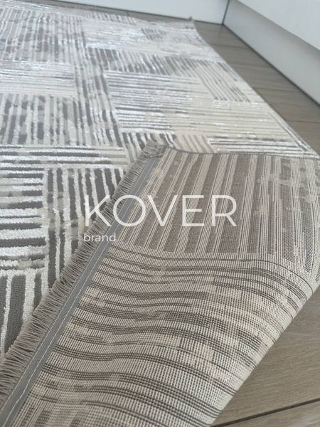 Низьковорсовий килим Channy, сірий, 80х150 А398 фото