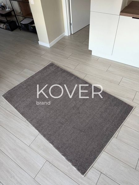 Низьковорсовий килим Nivoren однотонний графітовий, 50х80 А902 фото