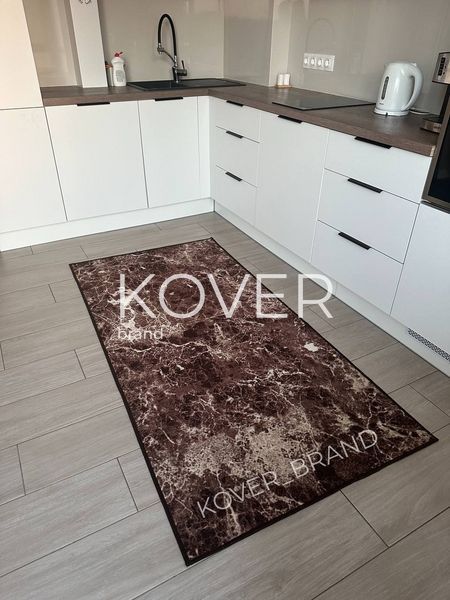 Ковролін Marble Brown, 80х150, темно-коричневий А368 фото