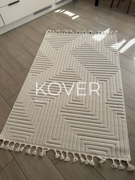 Низьковорсовий килим Taffle, молочний, 60х110 А407 фото