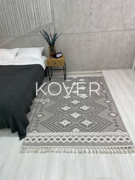 Низьковорсовий килим Flaxor, сірий з коричневим, 80x150 А285 фото