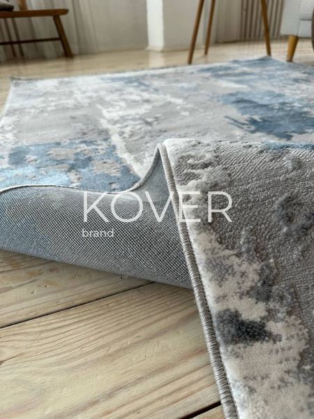Низьковорсовий килим Burlap сіро-блакитний, 80х150 А3 фото