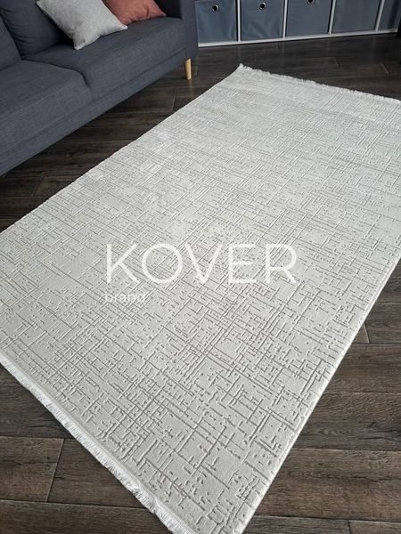 Низьковорсовий килим Flaxen, білий, 60x110 А318 фото
