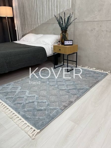 Низьковорсовий килим Zyrap, блакитний, 60x110 А292 фото