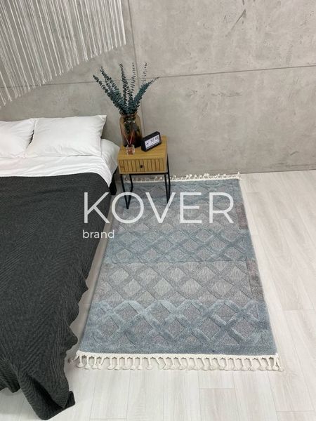 Низьковорсовий килим Zyrap, блакитний, 60x110 А292 фото
