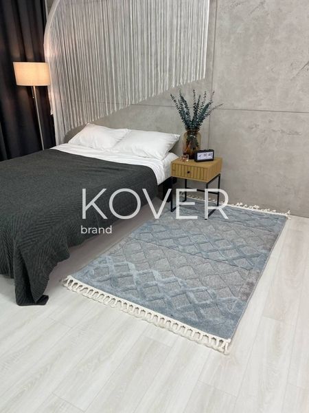 Низьковорсовий килим Zyrap, блакитний, 60x110 А292 фото
