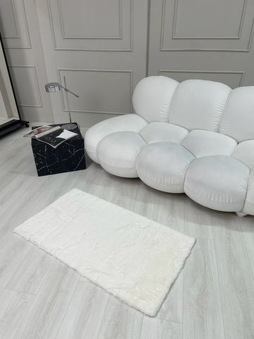 Килим зі штучного хутра Luxe, білий, 60х110 А278 фото