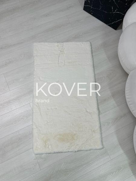 Килим зі штучного хутра Luxe, білий, 60х110 А278 фото