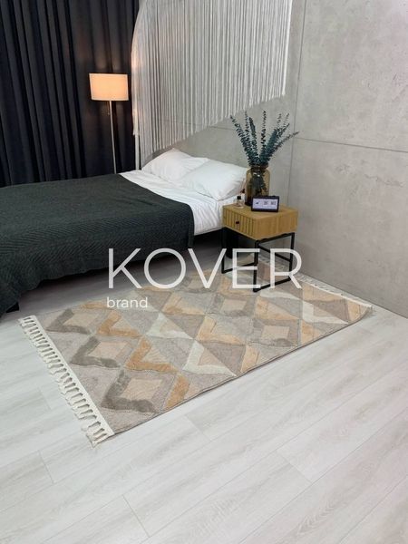 Низьковорсовий килим Fozzor, персиковий та коричневий, 60x110 А304 фото