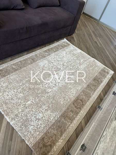 Низьковорсовий килим Spruce, 80x150, бежево-коричневий А97 фото