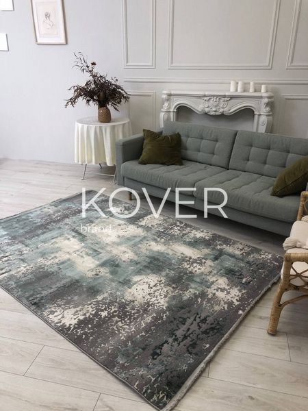 Низьковорсовий килим Taffeta, смарагдовий, 80х150 А12 фото