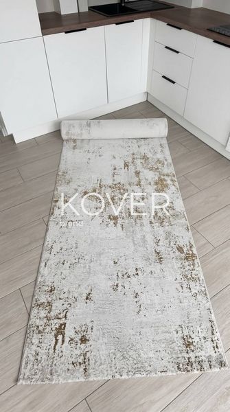Низьковорсовий килим Ivory Mist, 80х150, світло-бежевий А603 фото