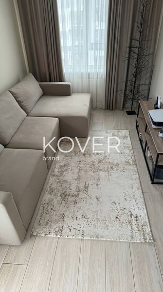 Низьковорсовий килим Ivory Mist, 80х150, світло-бежевий А603 фото