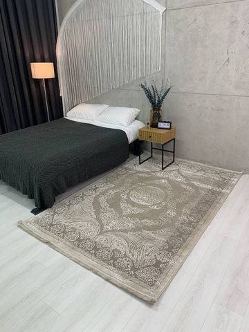 Низьковорсовий килим Fandrex, молочно-коричневий, 80x150 А219 фото